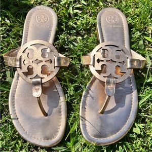 Tory Burch Metallic Rose Gold Miller Size 9